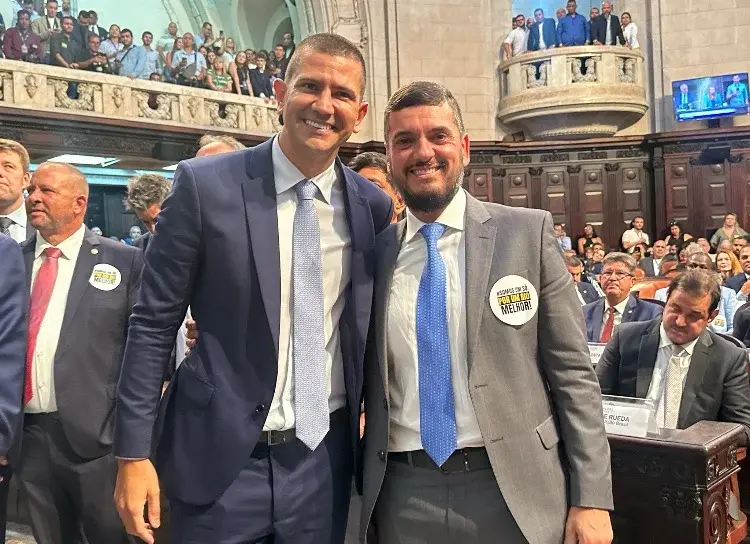 Douglas Ruas e Rodrigo Bacellar juntos na Assembleia Legislativa